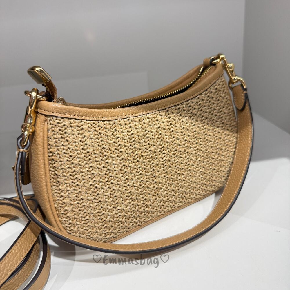 Coach Teri Mini Crossbody Bag CDW66 straw/Gold/Toast - Picture 4 of 6